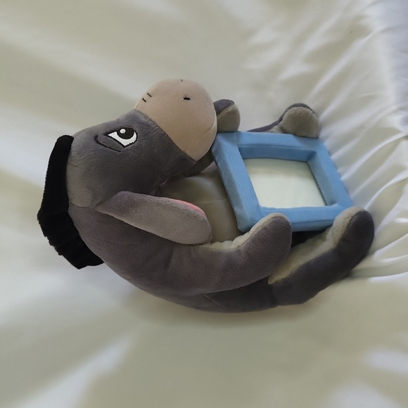 Disney Store Eeyore Plush Holding photo frame Detachable Tail 11" - Picture 5 of 16
